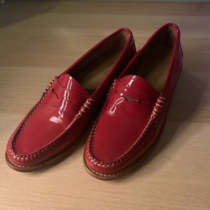 Shiny Red Penny Loafers
